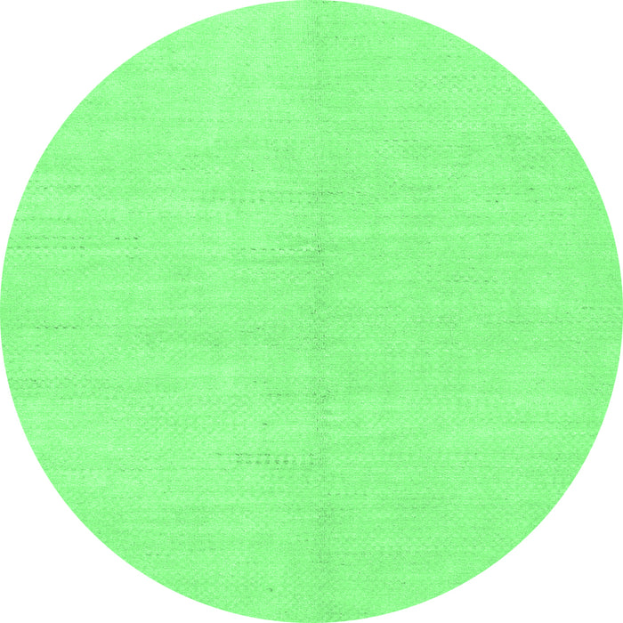 Round Solid Emerald Green Modern Rug, abs1593emgrn