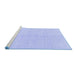 Sideview of Machine Washable Solid Blue Modern Rug, wshabs1593blu