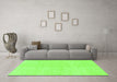 Machine Washable Solid Green Modern Area Rugs in a Living Room,, wshabs1593grn