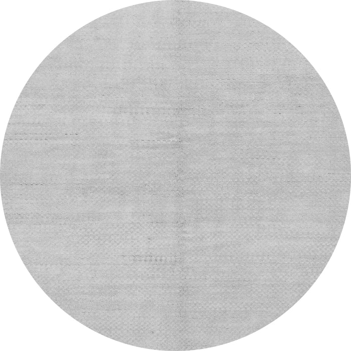 Round Solid Gray Modern Rug, abs1593gry