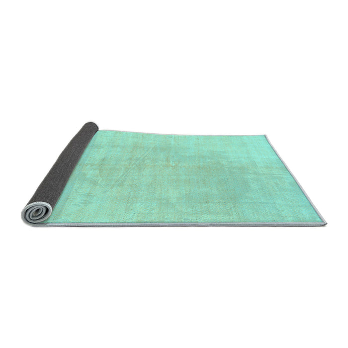Sideview of Solid Light Blue Modern Rug, abs1593lblu