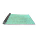 Sideview of Solid Light Blue Modern Rug, abs1593lblu