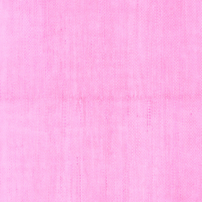 Square Machine Washable Solid Pink Modern Rug, wshabs1593pnk