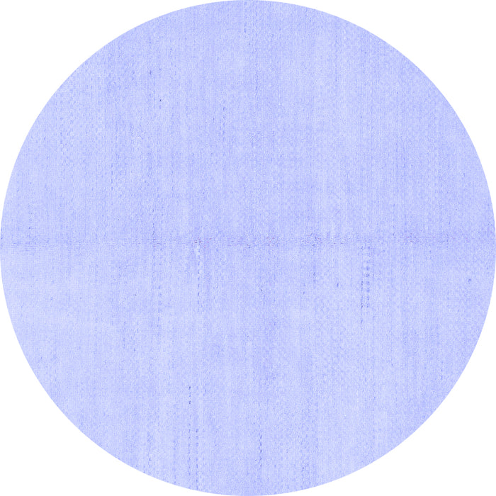 Round Solid Blue Modern Rug, abs1593blu