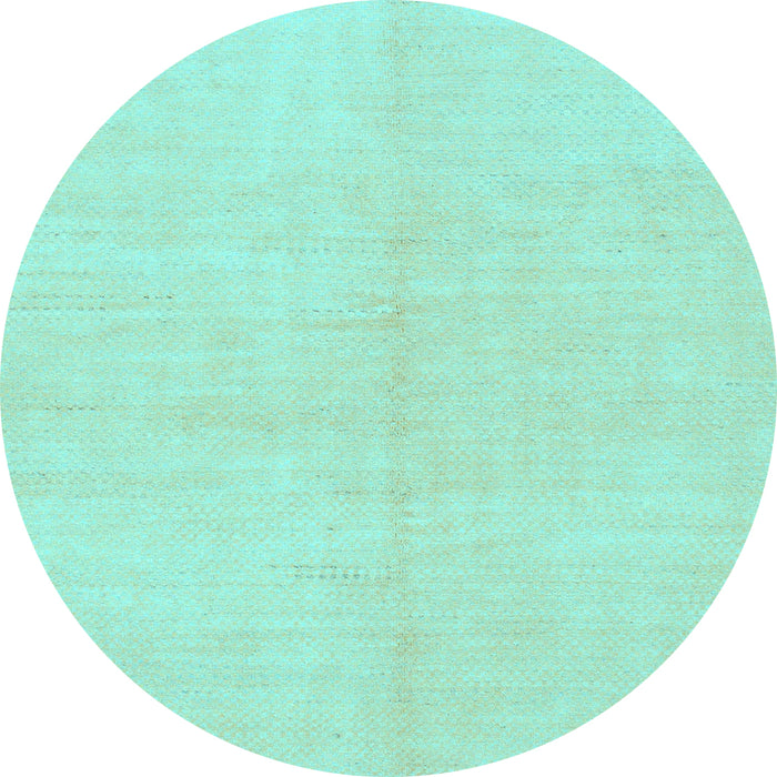 Round Machine Washable Solid Light Blue Modern Rug, wshabs1593lblu