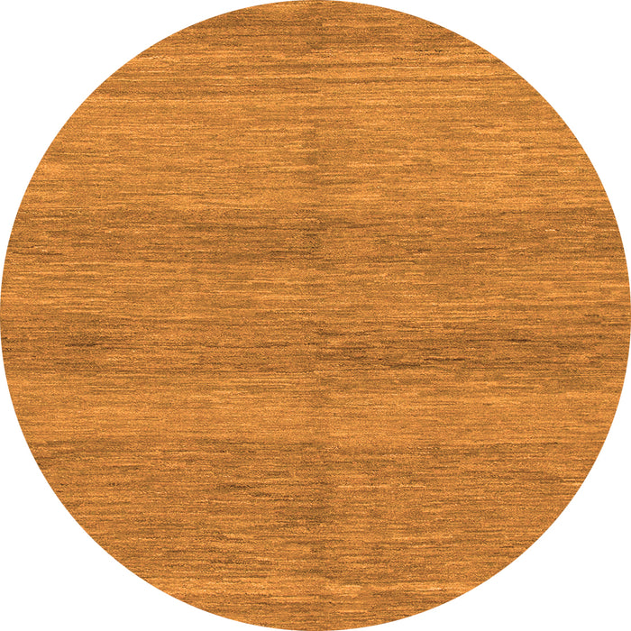Round Machine Washable Abstract Orange Modern Area Rugs, wshabs1594org