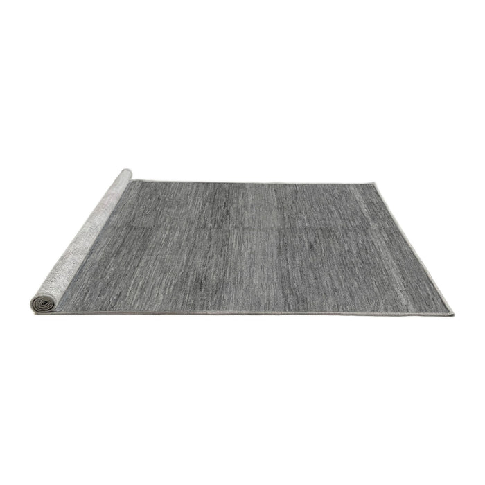 Sideview of Machine Washable Abstract Gray Modern Rug, wshabs1594gry