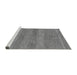 Sideview of Machine Washable Abstract Gray Modern Rug, wshabs1594gry