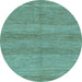 Round Machine Washable Abstract Light Blue Modern Rug, wshabs1594lblu