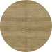 Round Abstract Light Brown Modern Rug, abs1594