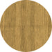 Round Abstract Brown Modern Rug, abs1594brn