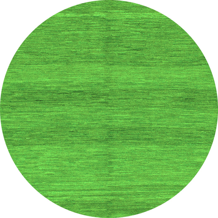 Round Abstract Green Modern Rug, abs1594grn