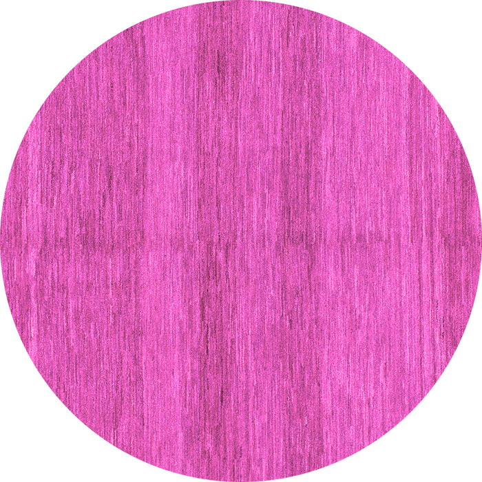 Round Machine Washable Abstract Pink Modern Rug, wshabs1594pnk