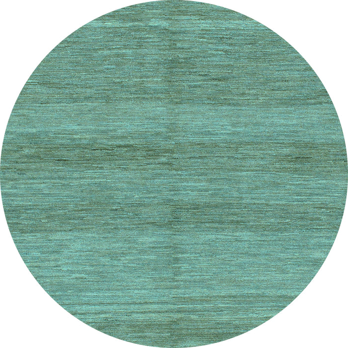 Round Abstract Light Blue Modern Rug, abs1594lblu