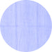 Round Solid Blue Modern Rug, abs1595blu