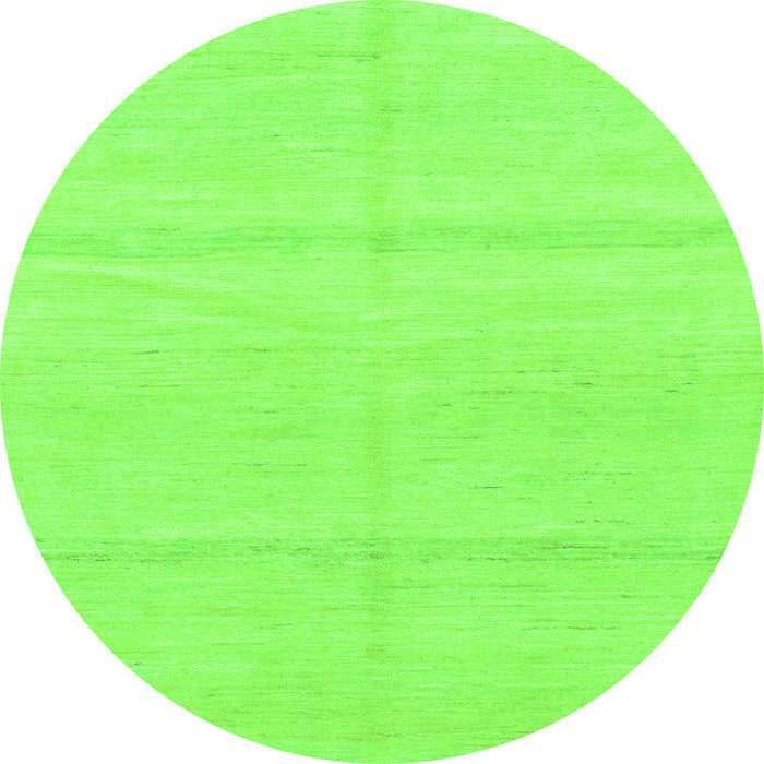 Round Solid Green Modern Rug, abs1595grn