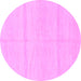 Round Solid Purple Modern Rug, abs1595pur