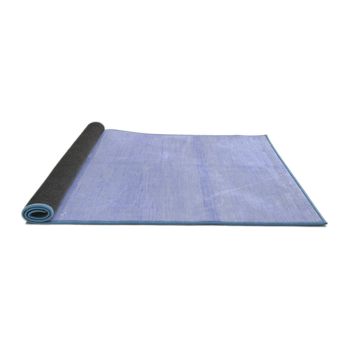 Sideview of Solid Blue Modern Rug, abs1595blu