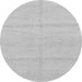 Round Solid Gray Modern Rug, abs1595gry