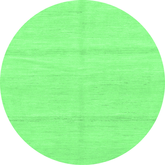 Round Solid Emerald Green Modern Rug, abs1595emgrn
