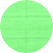 Round Solid Emerald Green Modern Rug, abs1595emgrn