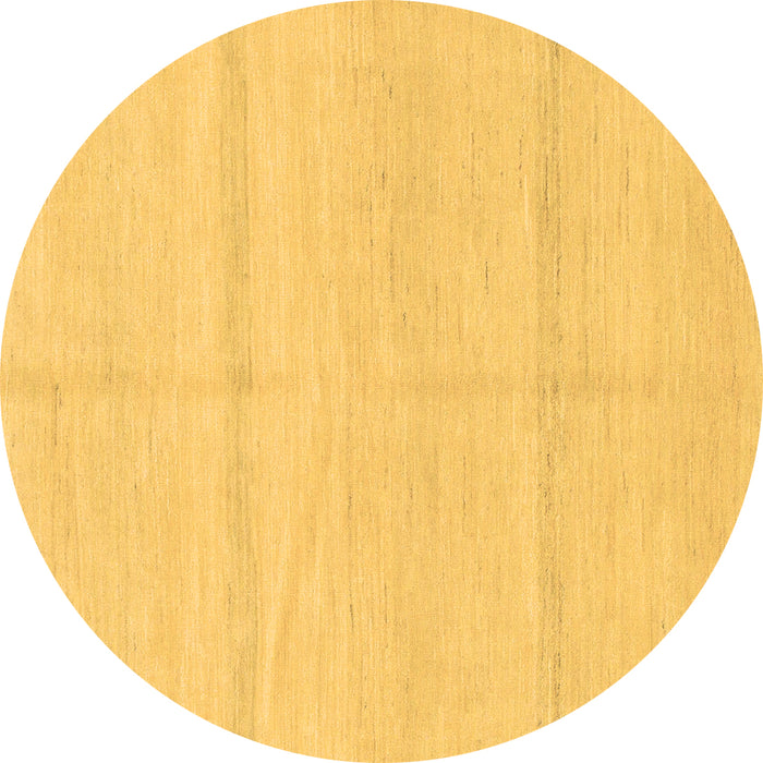 Round Machine Washable Solid Brown Modern Rug, wshabs1595brn