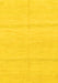 Machine Washable Solid Yellow Modern Rug, wshabs1595yw