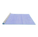 Sideview of Machine Washable Solid Blue Modern Rug, wshabs1595blu