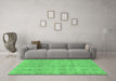 Machine Washable Solid Emerald Green Modern Area Rugs in a Living Room,, wshabs1596emgrn