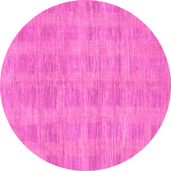 Round Solid Pink Modern Rug, abs1596pnk