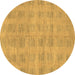 Round Solid Brown Modern Rug, abs1596brn