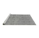 Sideview of Machine Washable Solid Gray Modern Rug, wshabs1596gry