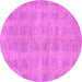 Round Solid Purple Modern Rug, abs1596pur