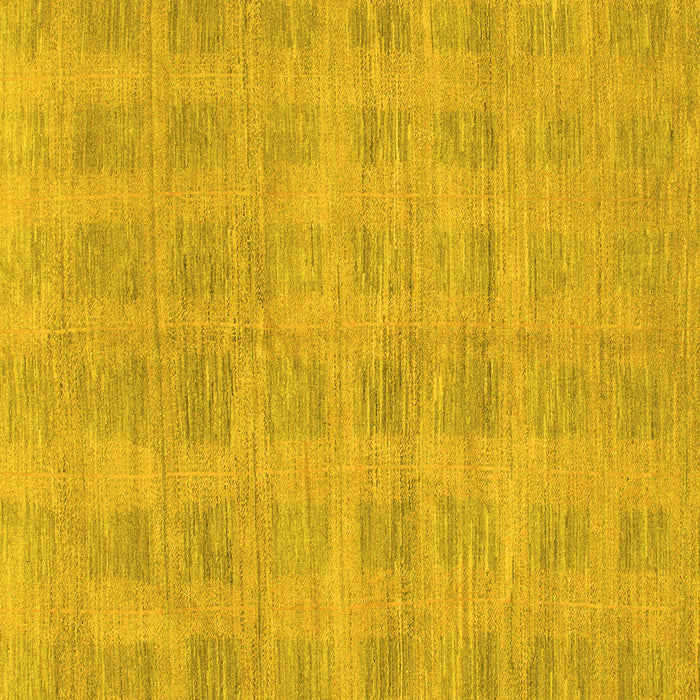 Square Machine Washable Solid Yellow Modern Rug, wshabs1596yw