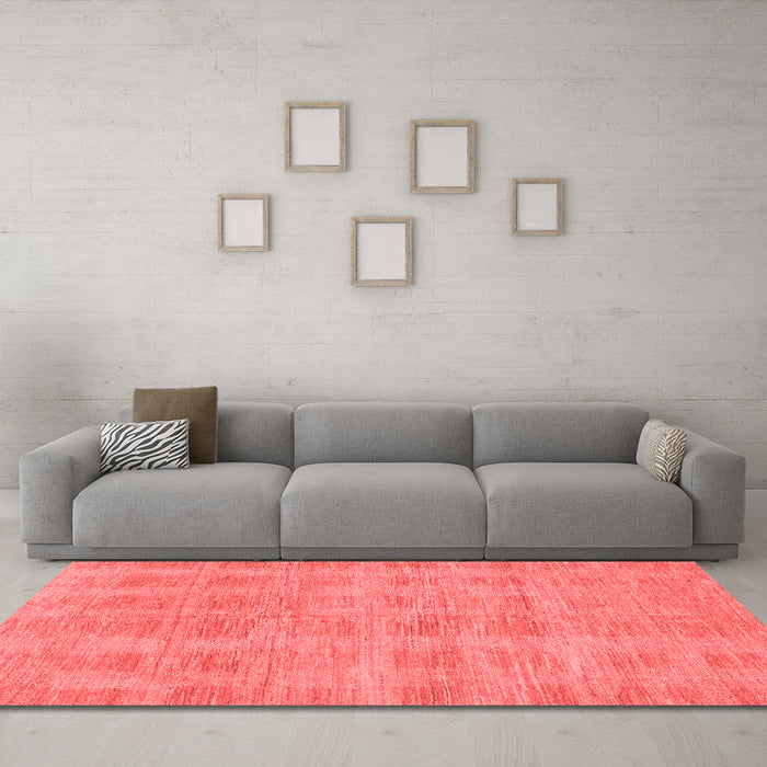 Modern Red Washable Rugs