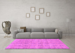 Machine Washable Solid Purple Modern Area Rugs in a Living Room, wshabs1596pur