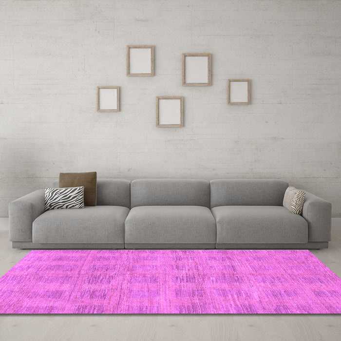 Machine Washable Solid Purple Modern Area Rugs in a Living Room, wshabs1596pur