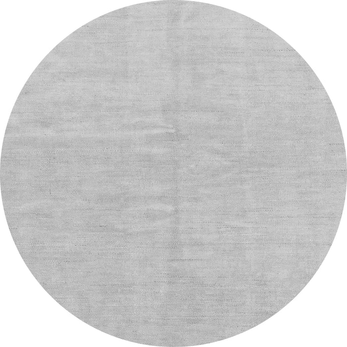 Round Solid Gray Modern Rug, abs1597gry