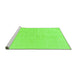 Sideview of Machine Washable Solid Green Modern Area Rugs, wshabs1597grn