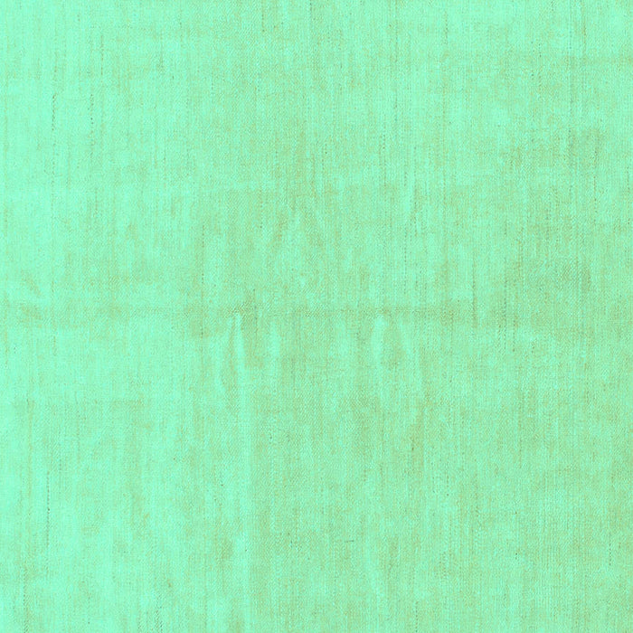 Square Machine Washable Solid Turquoise Modern Area Rugs, wshabs1597turq
