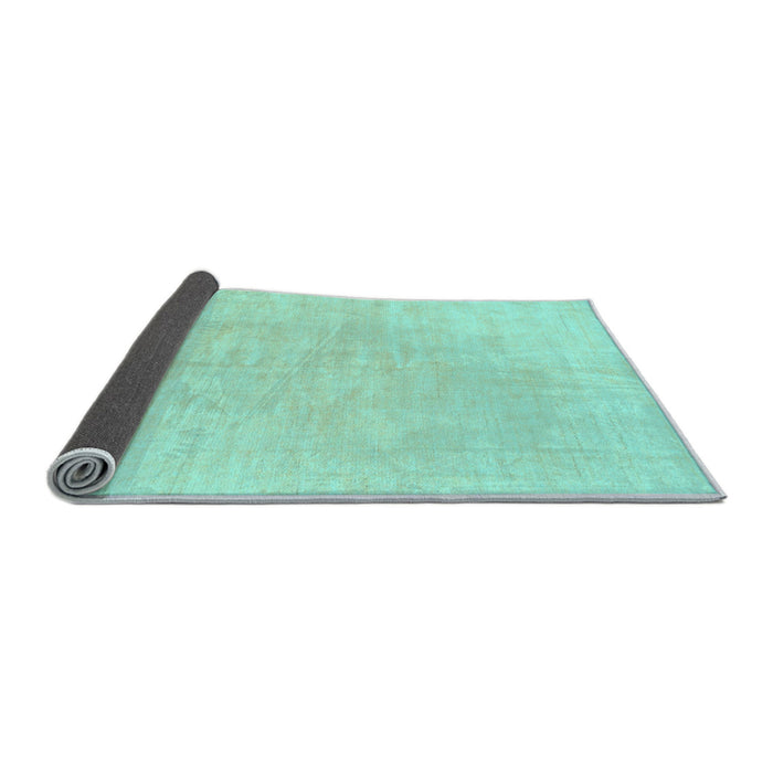 Sideview of Solid Light Blue Modern Rug, abs1597lblu