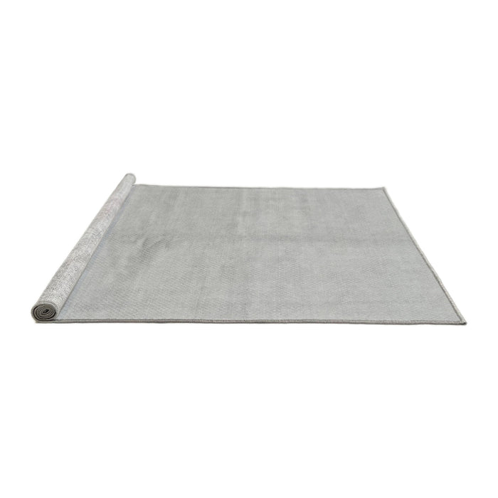 Sideview of Machine Washable Solid Gray Modern Rug, wshabs1598gry