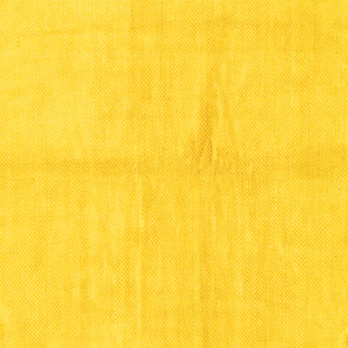 Square Machine Washable Solid Yellow Modern Rug, wshabs1598yw