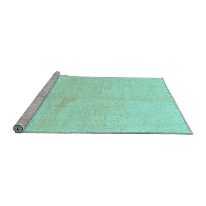 Sideview of Machine Washable Solid Light Blue Modern Rug, wshabs1598lblu