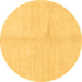 Round Solid Brown Modern Rug, abs1598brn