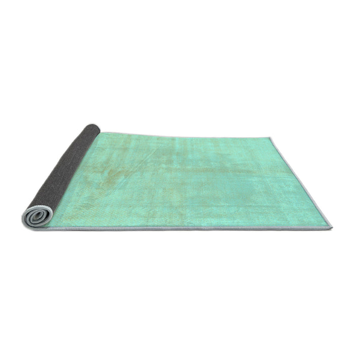 Sideview of Solid Light Blue Modern Rug, abs1598lblu