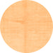 Round Solid Orange Modern Rug, abs1598org