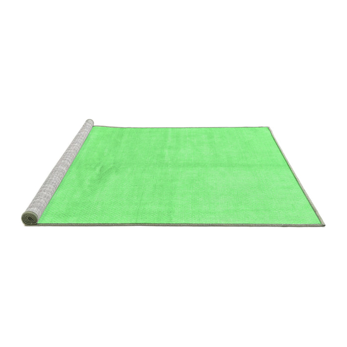 Sideview of Machine Washable Solid Emerald Green Modern Area Rugs, wshabs1598emgrn