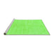 Sideview of Machine Washable Solid Green Modern Area Rugs, wshabs1599grn