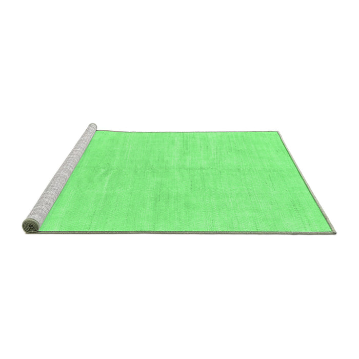 Sideview of Machine Washable Solid Emerald Green Modern Area Rugs, wshabs1599emgrn
